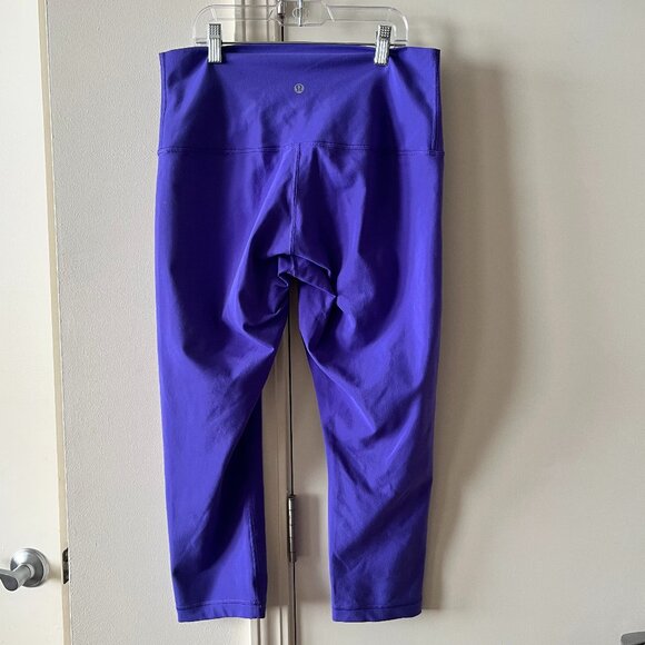Lululemon Wunder Under Roll Down Crop Purple Size 10 - Picture 5 of 8